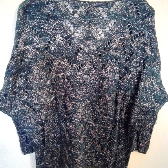 Open Knit Pointelle V Neckline Sweater - Picture 2 of 15